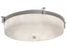 Clouds 2-Light Nickel Round Flush Mount