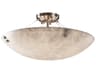 Clouds 3-Light Nickel Bowl Semi Flush Mount