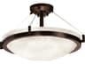 Clouds 8-Light Bronze Bowl Semi Flush Mount
