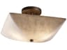 Clouds 2-Light Bronze Bowl Semi Flush Mount