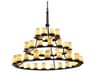 Candlearia 45-Light Bronze Cylinder Tiered Chandelier