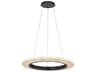 Textile Medallo Matte Black Round Pendant