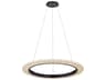 Textile Medallo Matte Black Round Pendant