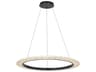 Textile Medallo Matte Black Round Pendant