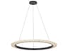 Textile Medallo Matte Black Round Pendant