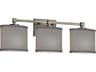 Textile 3-Light Nickel Vanity Light