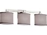 Textile 3-Light Chrome Vanity Light