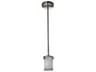 Textile 1-Light Nickel Cylinder Mini Pendant