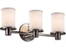 Textile 3-Light Chrome Vanity Light