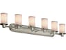 Textile 6-Light Nickel Vanity Light