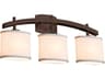 Textile 3-Light Bronze Vanity Light