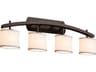 Textile 4-Light Bronze Vanity Light