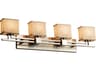 Textile 4-Light Nickel Vanity Light