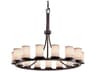 Textile 15-Light Bronze Cylinder Chandelier