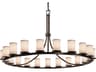 Textile 21-Light Bronze Cylinder Chandelier