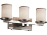 Textile 3-Light Nickel Vanity Light
