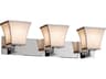 Textile 3-Light Chrome Vanity Light