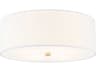 Textile Classic 4-Light White Drum Flush Mount