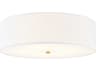 Textile Classic 5-Light White Drum Flush Mount