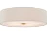 Textile Classic 6-Light Off White Drum Flush Mount