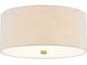 Textile Classic 3-Light Off White Drum Flush Mount
