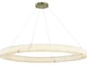 Lumenaria Medley Brushed Brass White Round Pendant