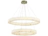 Lumenaria Medley Brushed Brass White Round Tiered Pendant