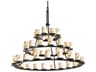 Lumenaria 45-Light Bronze Cylinder Tiered Chandelier