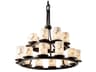 Lumenaria 21-Light Black Cylinder Tiered Chandelier