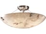 Lumenaria 3-Light Nickel Bowl Semi Flush Mount