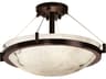 Lumenaria 3-Light Bronze Bowl Semi Flush Mount