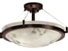 Lumenaria 8-Light Bronze Bowl Semi Flush Mount