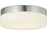 Fusion Brushed Nickel Glass LED Drum Flush Mount