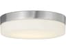 Fusion Brushed Nickel Glass LED Drum Round Flush Mount