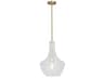 Fusion 1-Light Brass Glass Mini Pendant