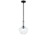 Fusion Harlow 1-Light Matte Black Mini Pendant