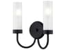 Fusion Anchor 2-Light Matte Black Wall Sconce