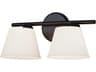 Fusion 2-Light Matte Black Glass Vanity Light