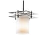 Fusion 1-Light Nickel Glass Cylinder Mini Pendant