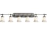 Fusion 6-Light Nickel Glass Vanity Light