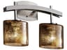 Fusion 2-Light Nickel Glass Vanity Light