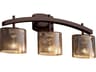 Fusion 3-Light Bronze Glass Vanity Light