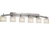 Fusion 6-Light Nickel Glass Vanity Light