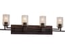 Fusion 4-Light Bronze Glass Vanity Light