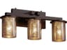 Fusion 3-Light Bronze Glass Vanity Light