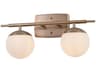 Fusion 2-Light Brass Glass Vanity Light