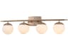 Fusion 4-Light Brass Glass Vanity Light