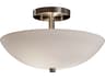 Fusion 2-Light Bronze Glass Bowl Round Semi Flush Mount