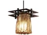 Veneto Luce 1-Light Bronze Glass Cylinder Mini Pendant