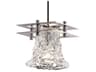 Veneto Luce 1-Light Nickel Glass Bell Mini Pendant